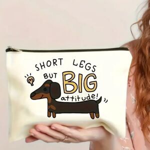 Dachshund weiner dog cosmetic bag travel case